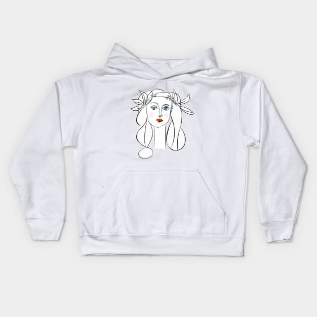 Denizko Art Woman by Picasso - White Kids Hoodie by denizko